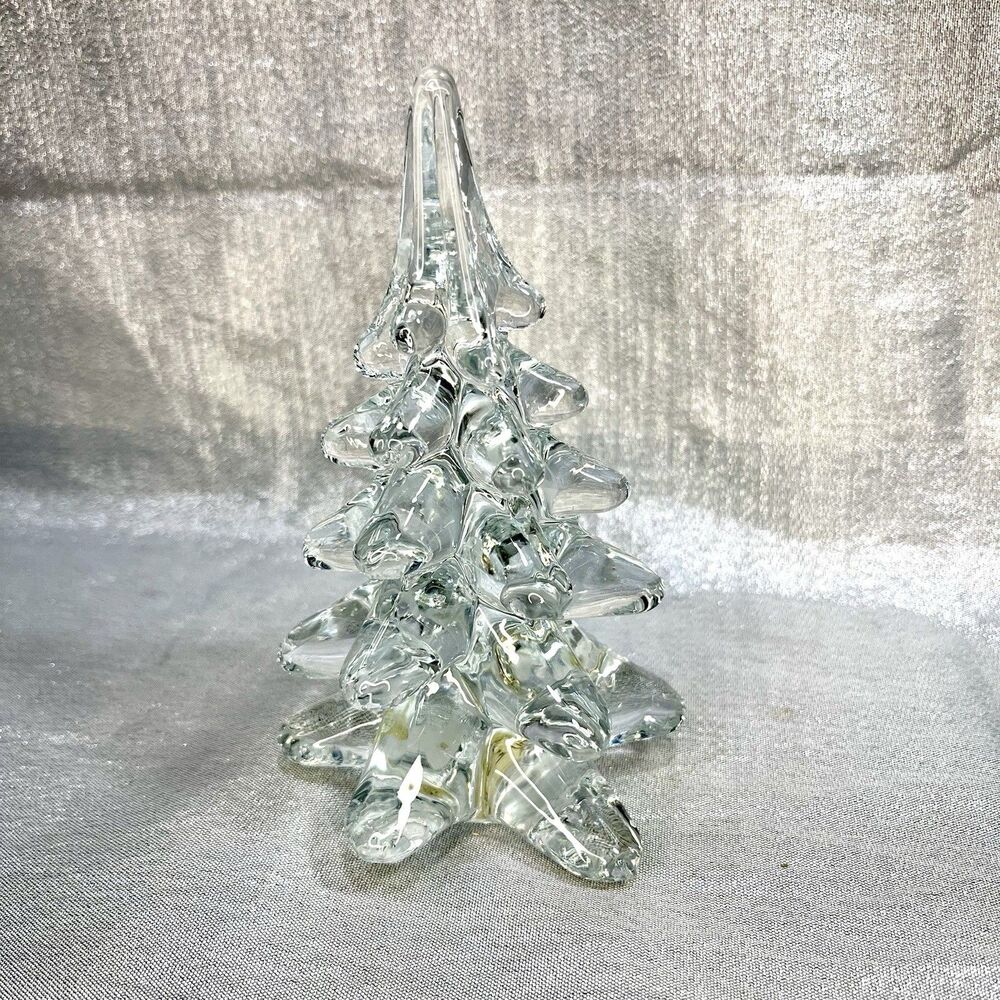Vintage Toscany Collection 6" Crystal Christmas Tree Lead ART GLASS Japan